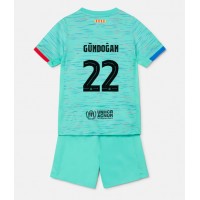 Echipament fotbal Barcelona Ilkay Gundogan #22 Tricou Treilea 2023-24 pentru copii maneca scurta (+ Pantaloni scurti)